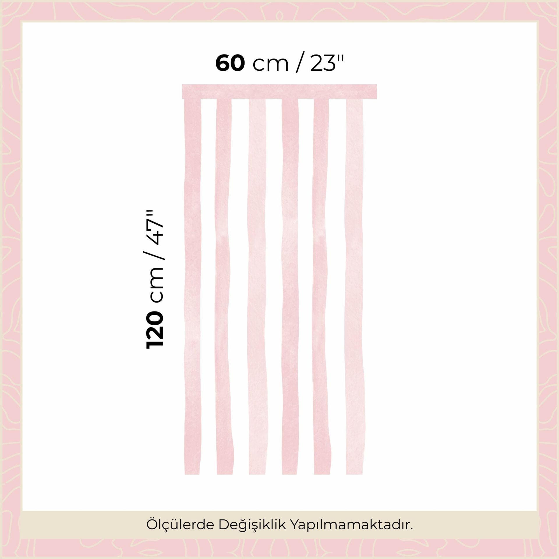Sulu Boya Çizgiler Panel Sticker Pembe