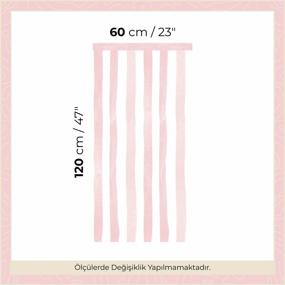 Sulu Boya Çizgiler Panel Sticker Pembe