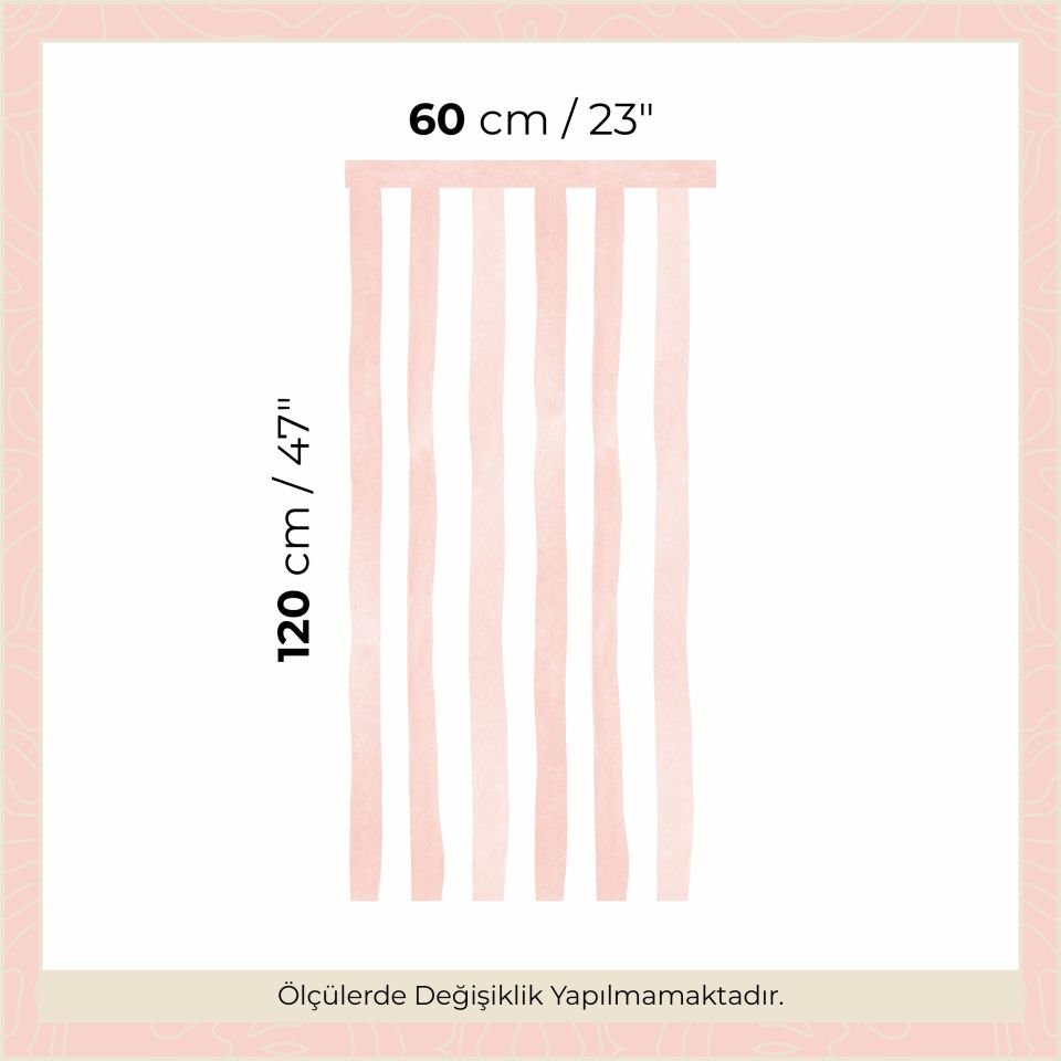 Sulu Boya Çizgiler Panel Sticker Somon Pembe