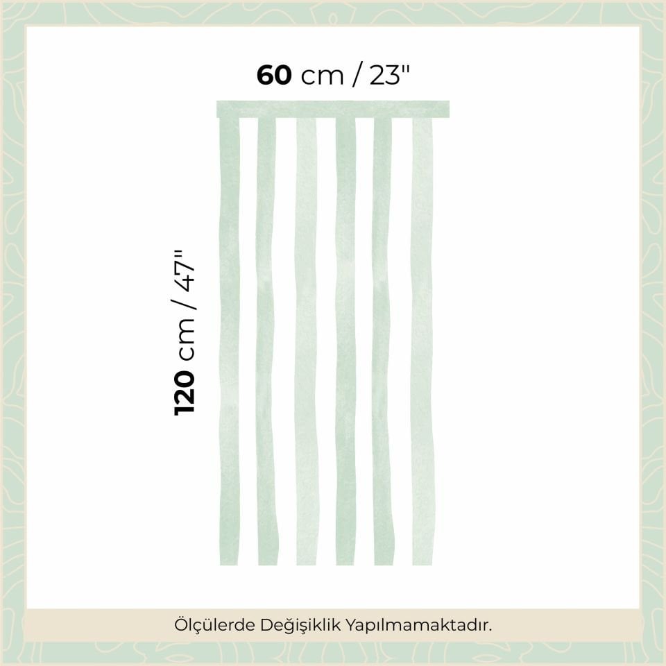 Sulu Boya Çizgiler Panel Sticker Yeşil