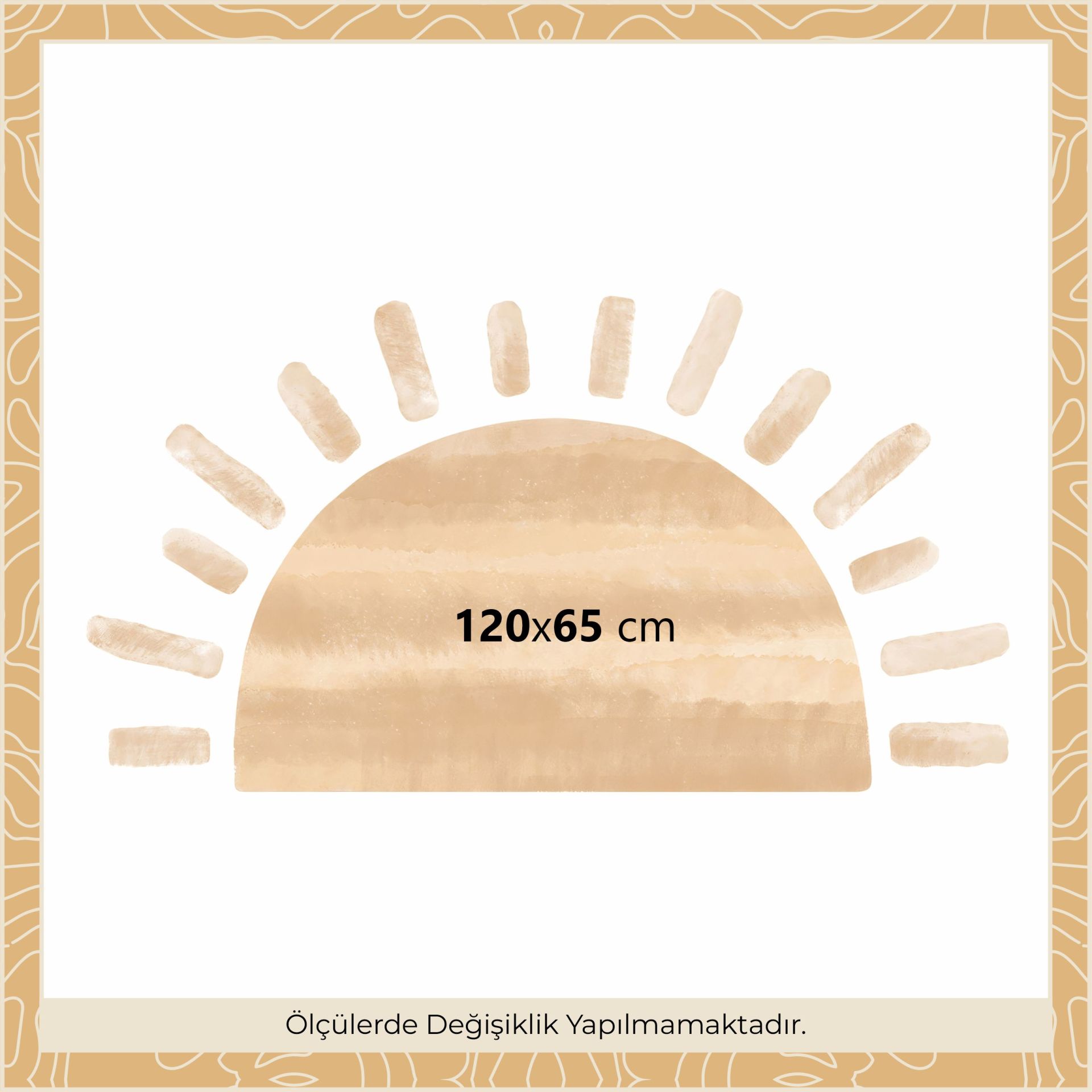 Bej Geçişli Güneş Sticker