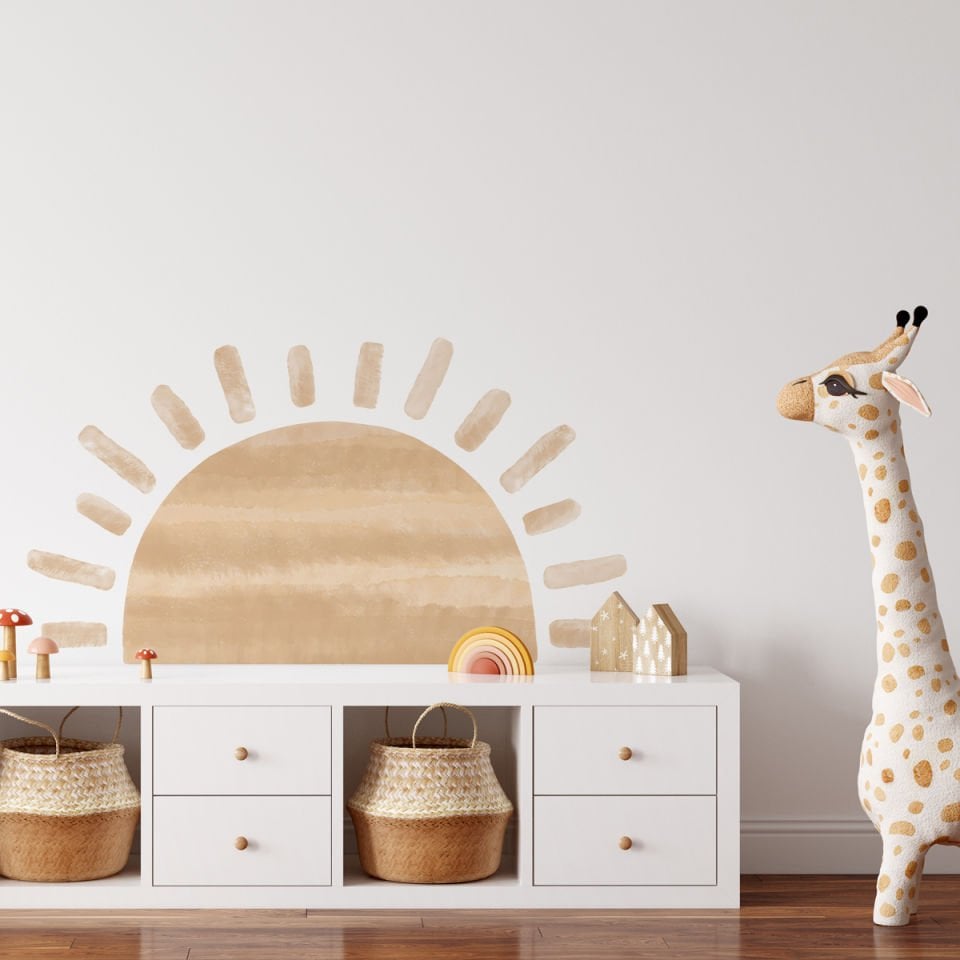 Bej Geçişli Güneş Sticker