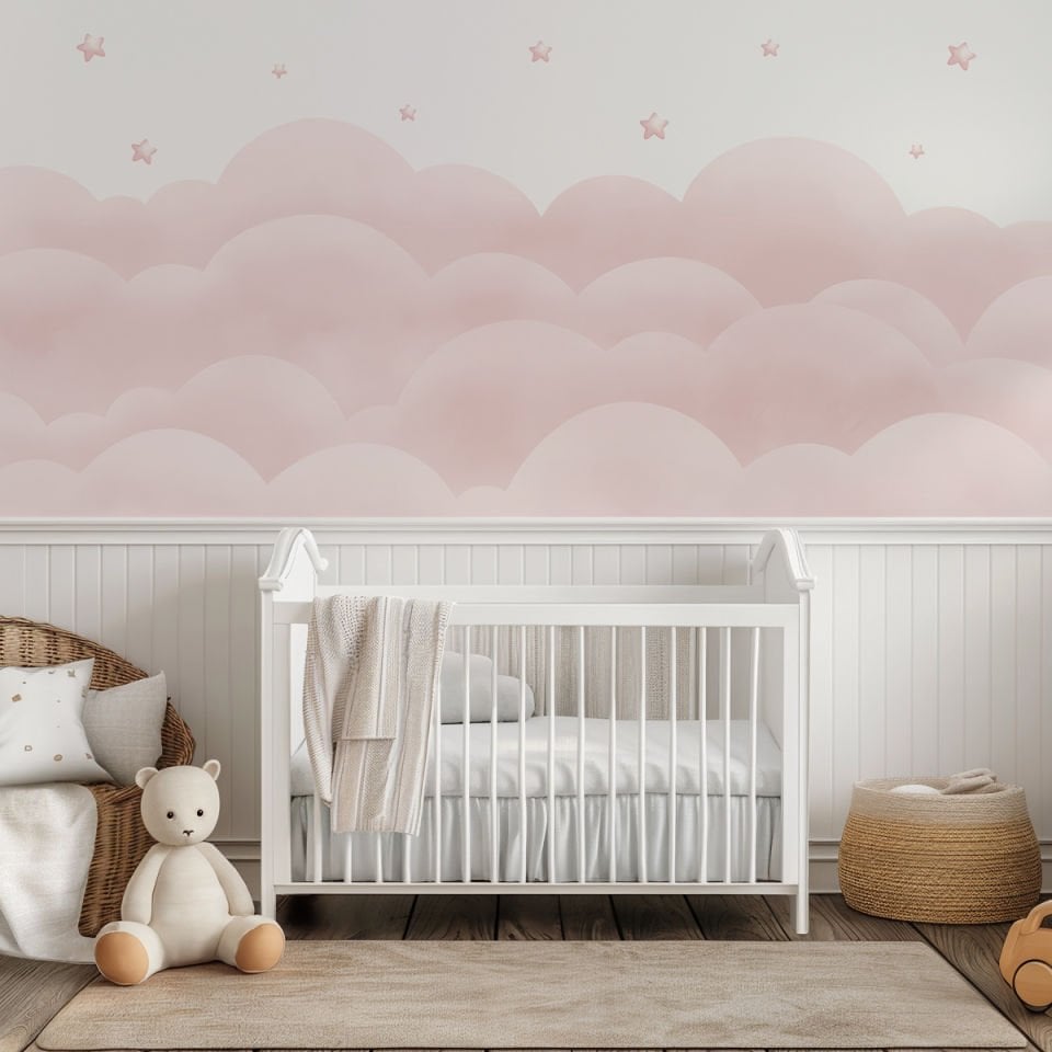 Pamuk Bulutlar ve Yıldızlar Duvar Kağıdı