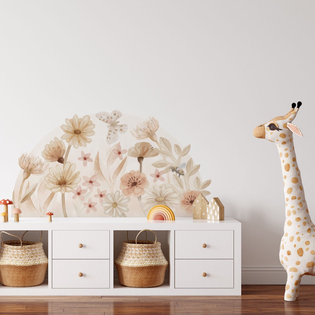 Sulu Boya Çiçekler Sticker