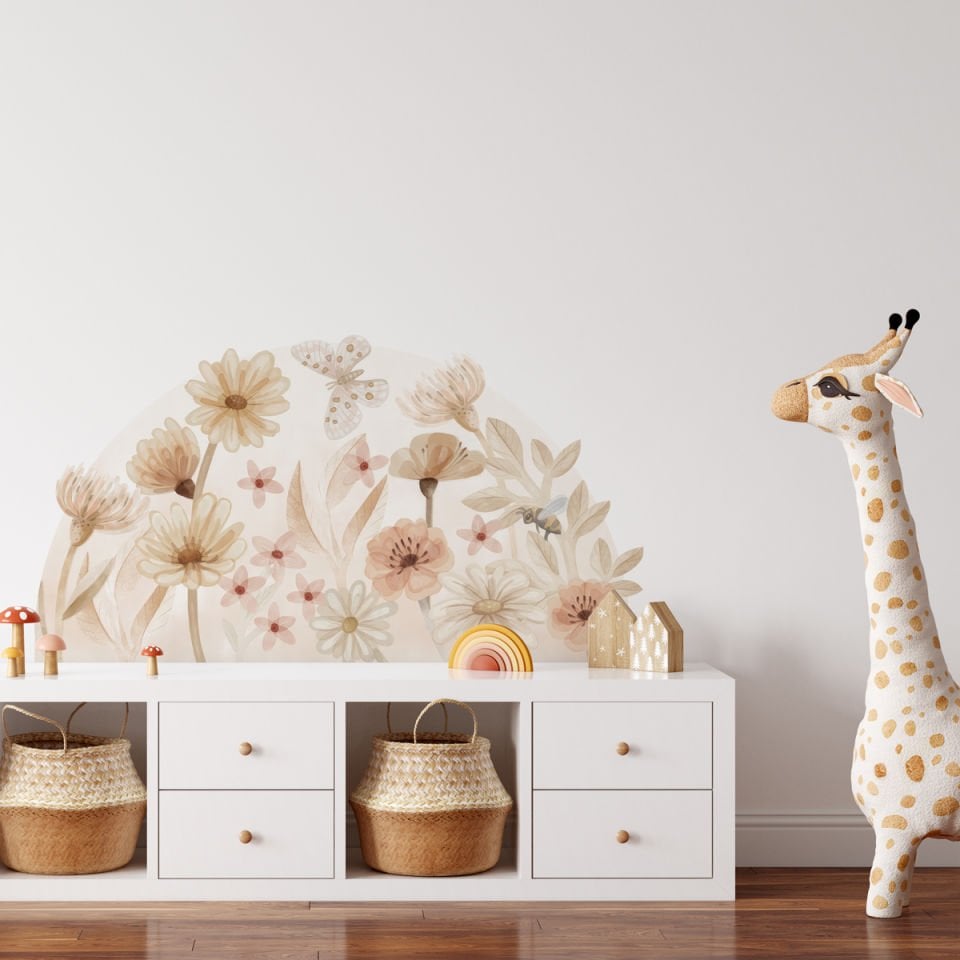 Sulu Boya Çiçekler Sticker