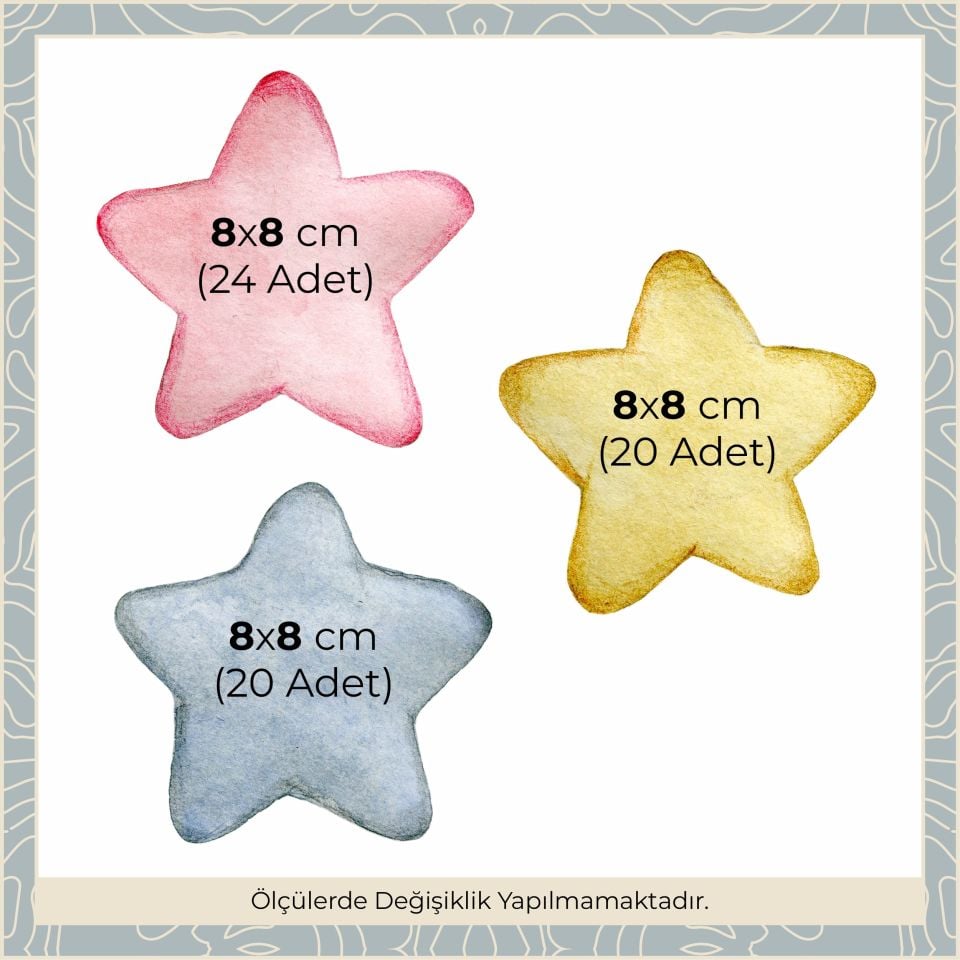 Sulu Boya Yıldızlar Sticker