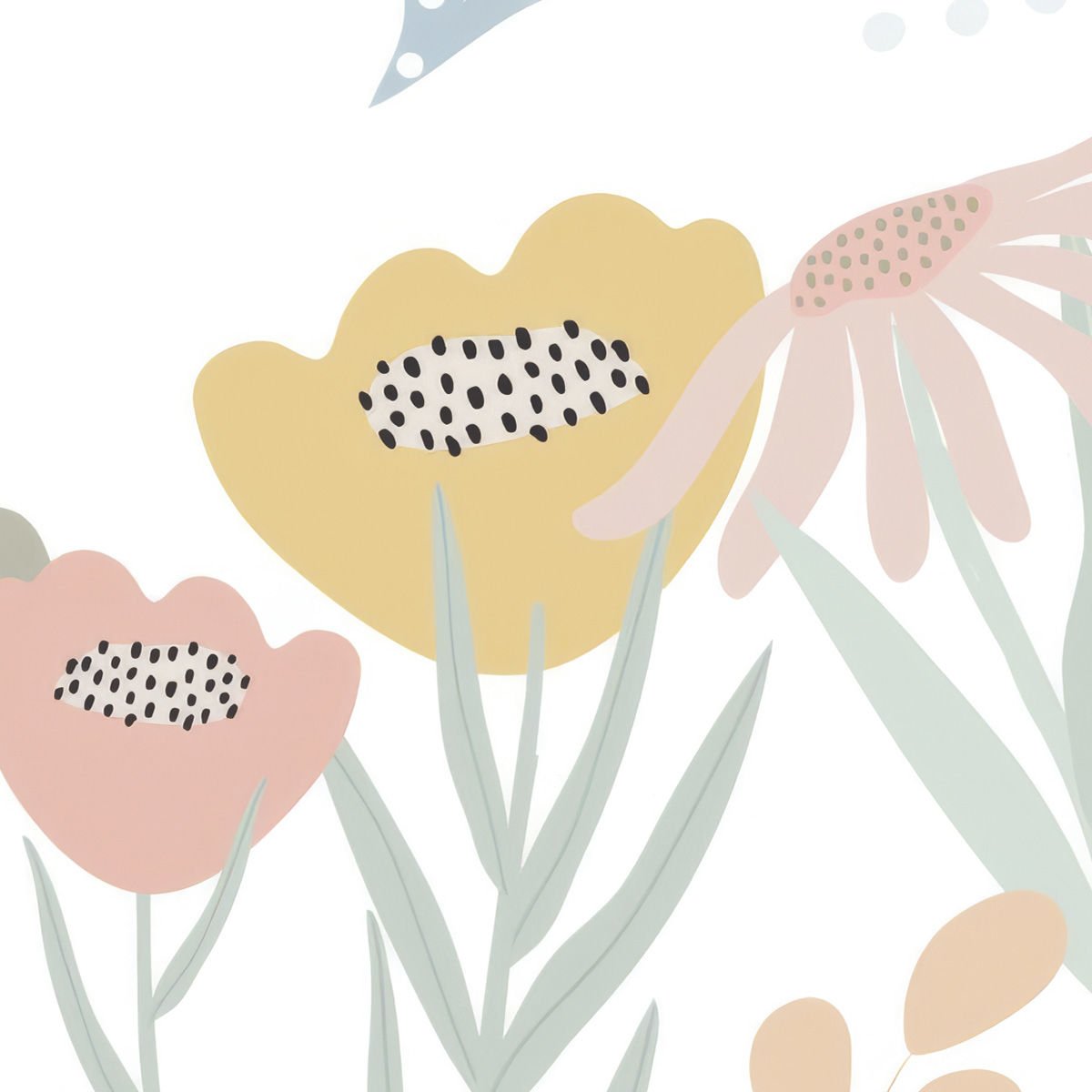 Soyut Bahar Çiçekleri Duvar Kağıdı