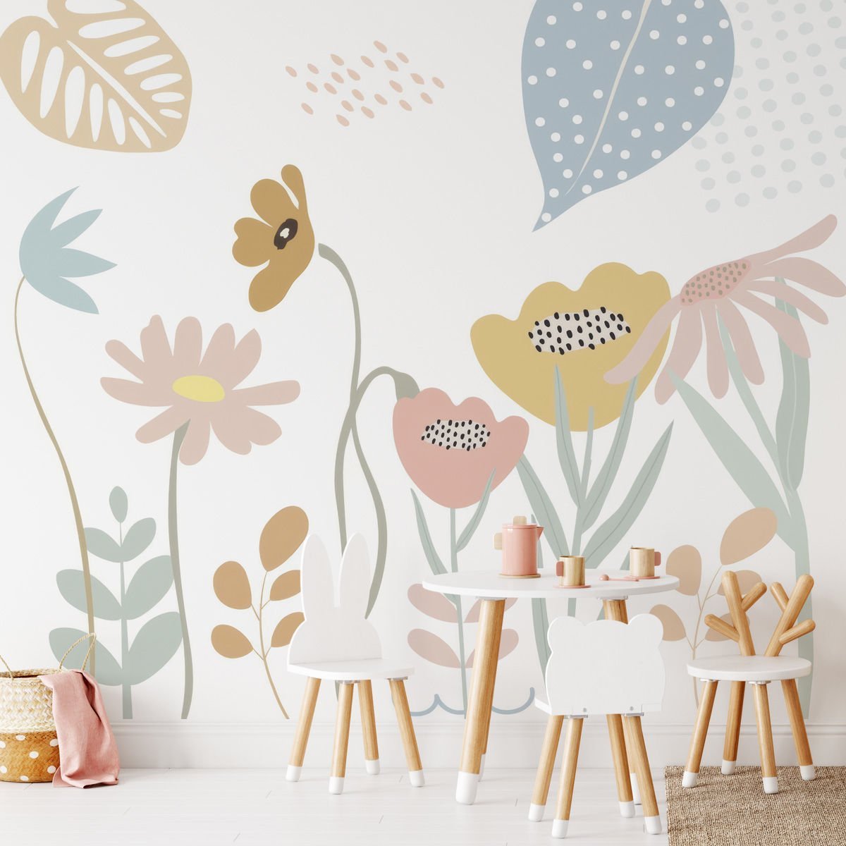 Soyut Bahar Çiçekleri Duvar Kağıdı