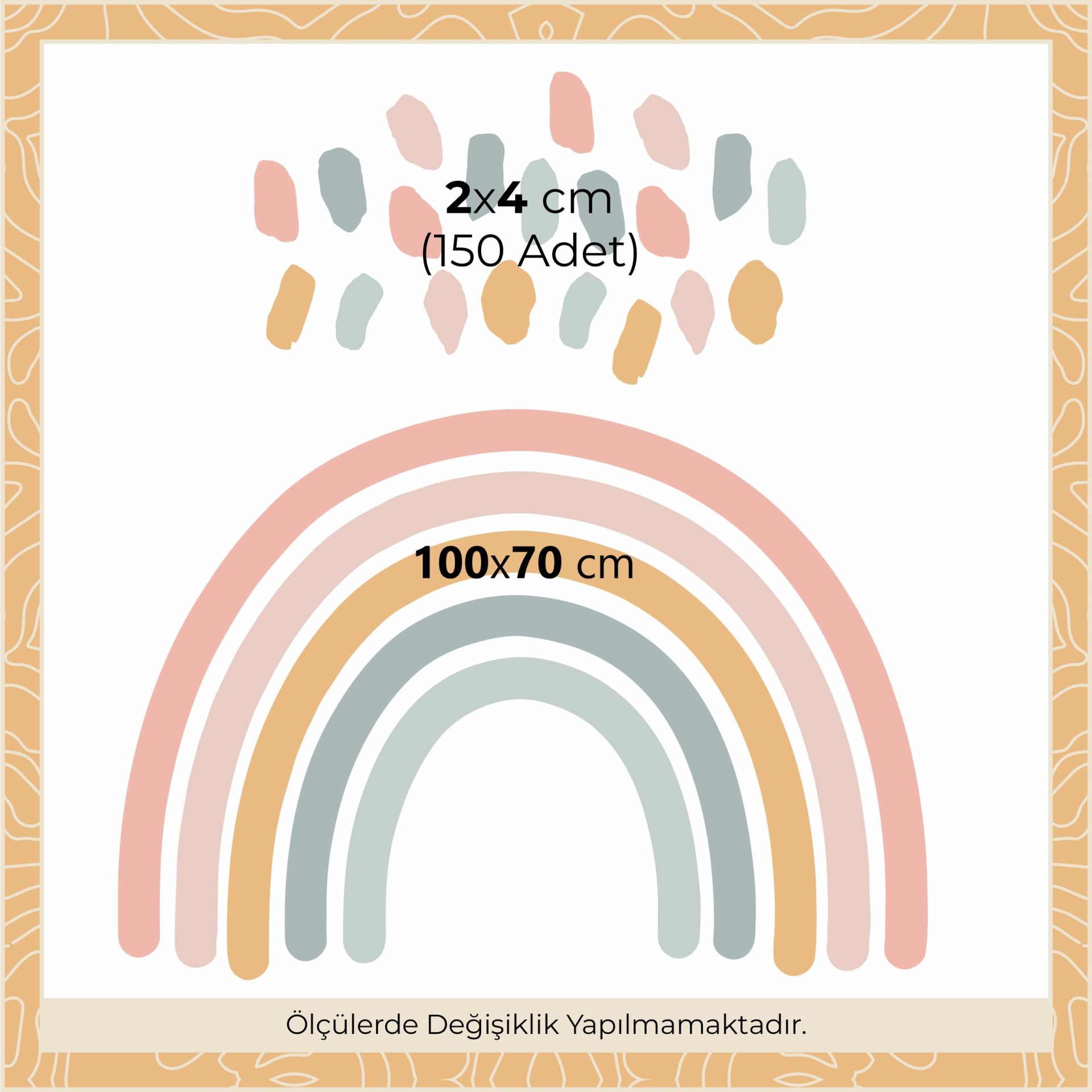 Gökkuşağı ve Damlalar Sticker