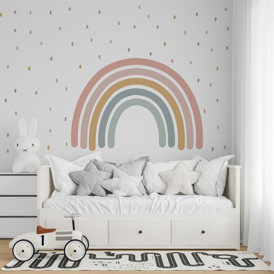 Gökkuşağı ve Damlalar Sticker