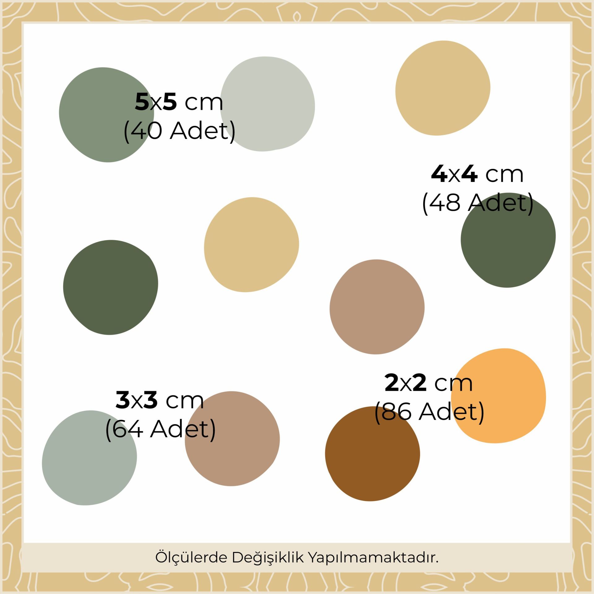 Renkli Mini Puantiyeler Sticker