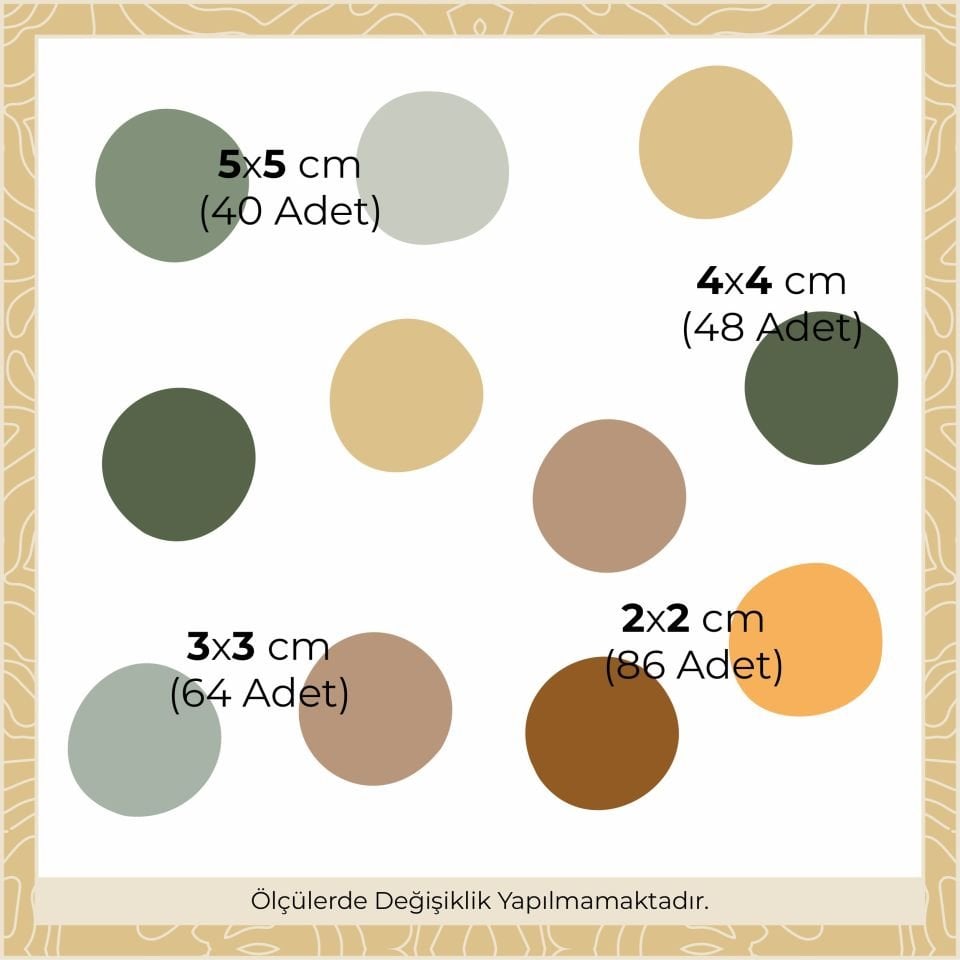 Renkli Mini Puantiyeler Sticker