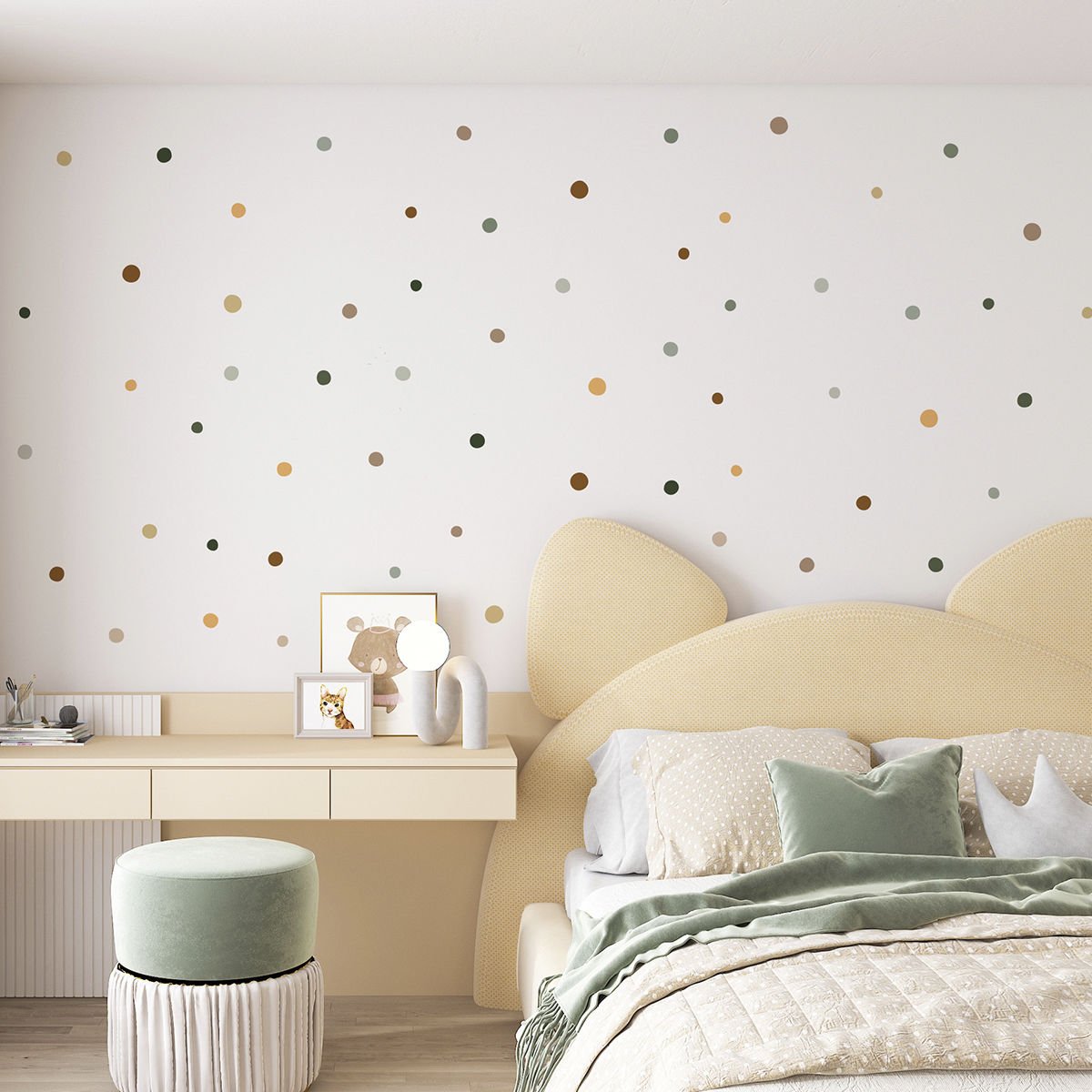 Renkli Mini Puantiyeler Sticker