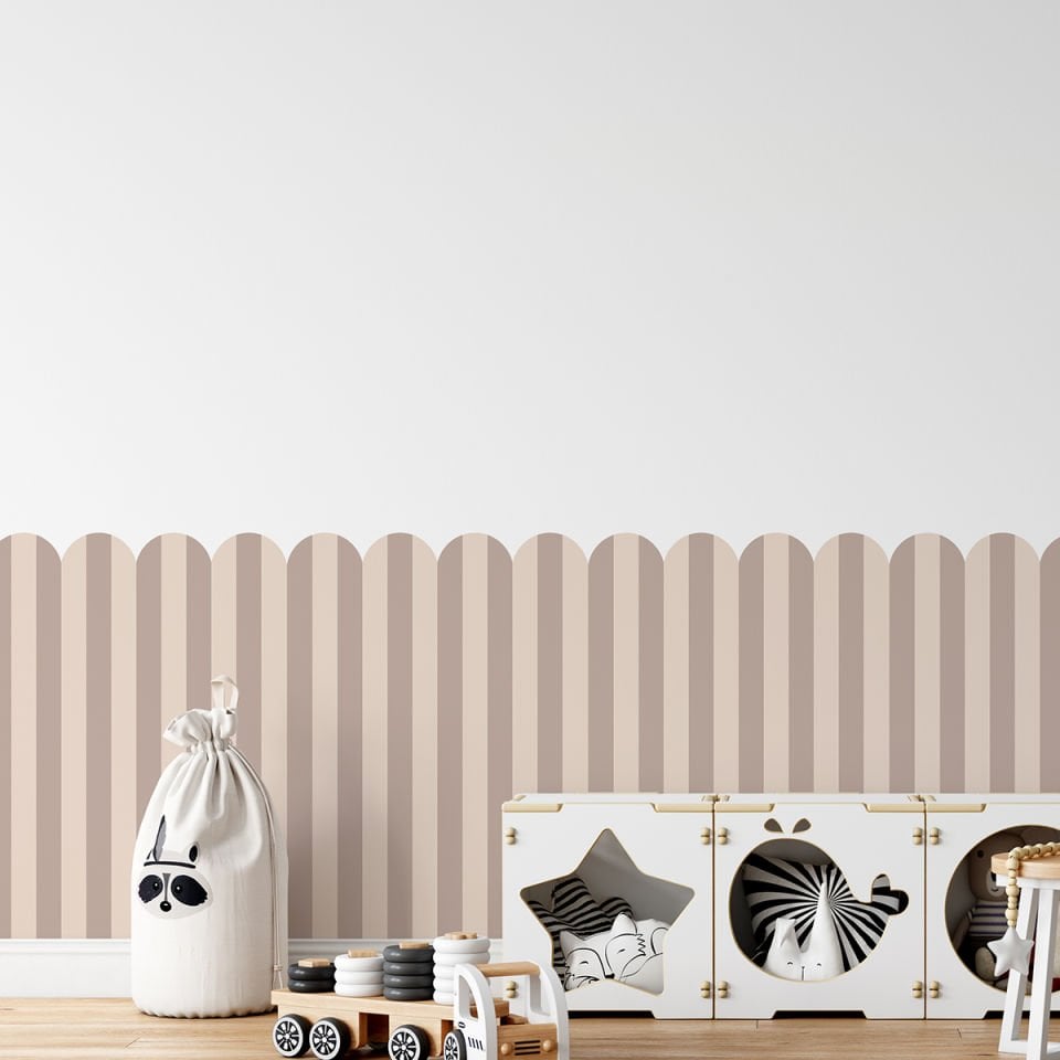 Peel & Stick İki Renk Fırfırlı Panel Sticker 2