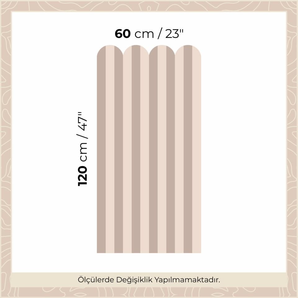 Peel & Stick İki Renk Fırfırlı Panel Sticker 2 Vizon Kahve - Kahverengi