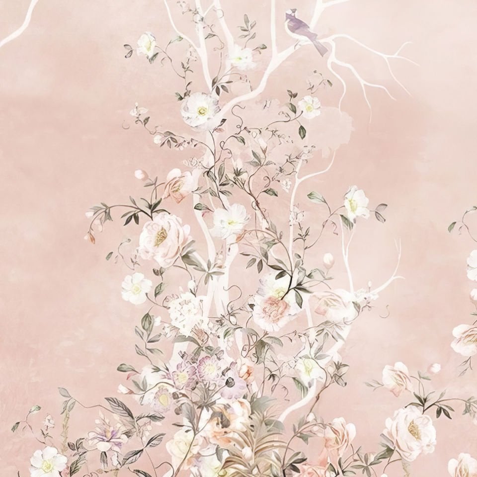 Pembe Gökyüzü ve Güller Duvar Kağıdı