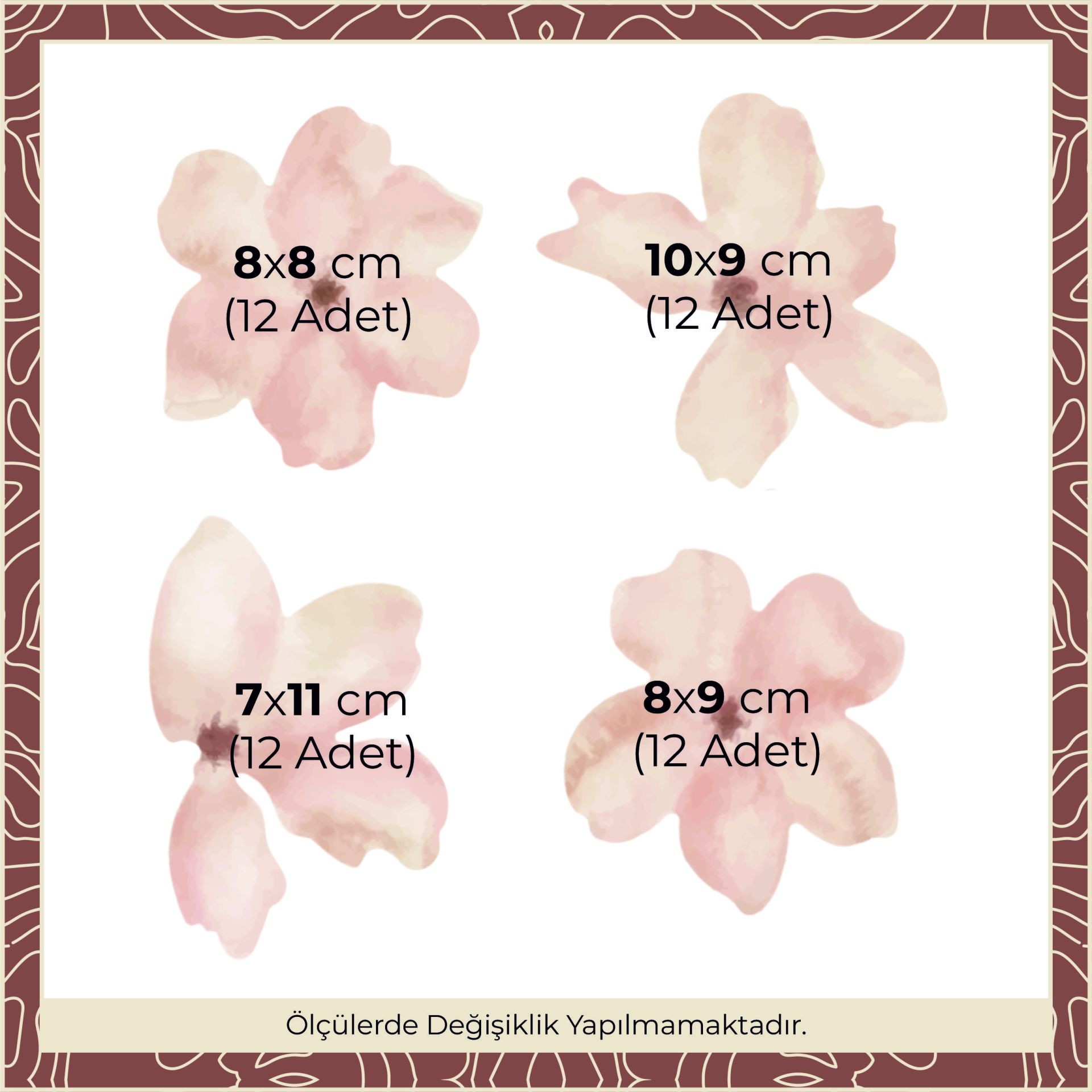 Sulu Boya Çiçekler 2 Sticker