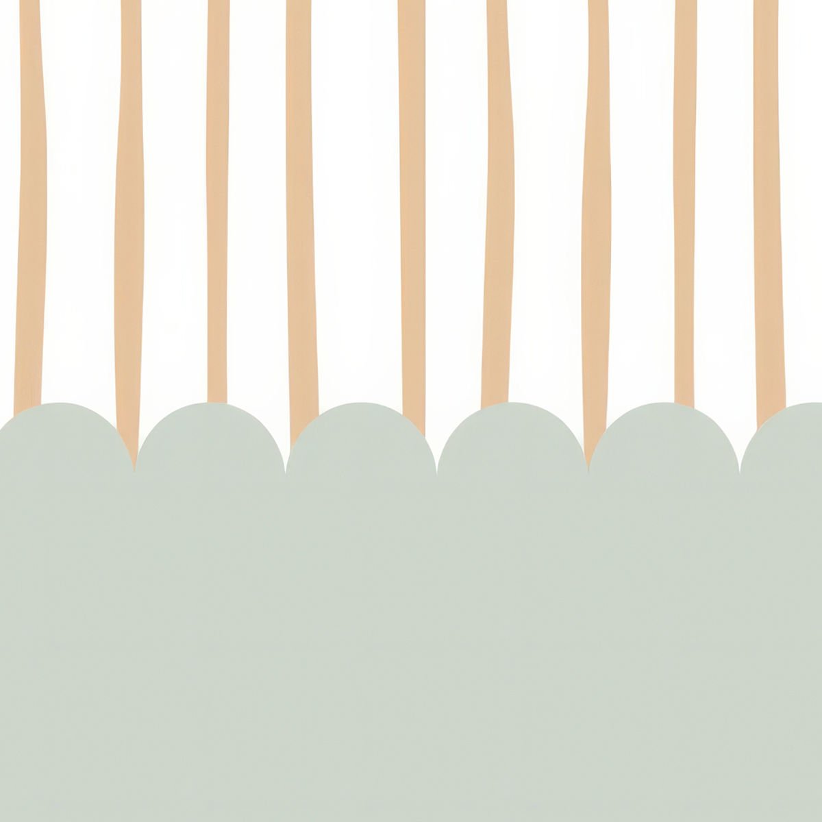 Fırfırlar ve Çizgiler Yeşil Duvar Kağıdı