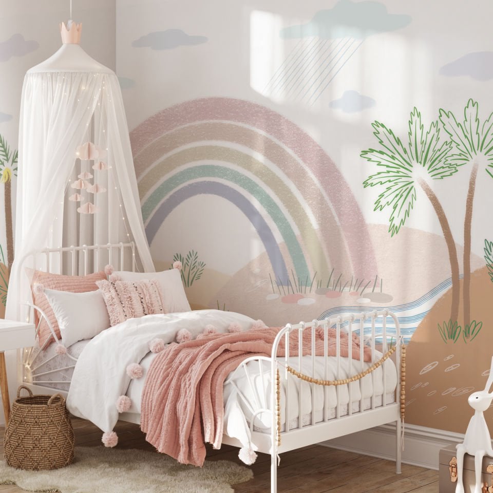 Gökkuşağı ve Bulutlar Duvar Kağıdı