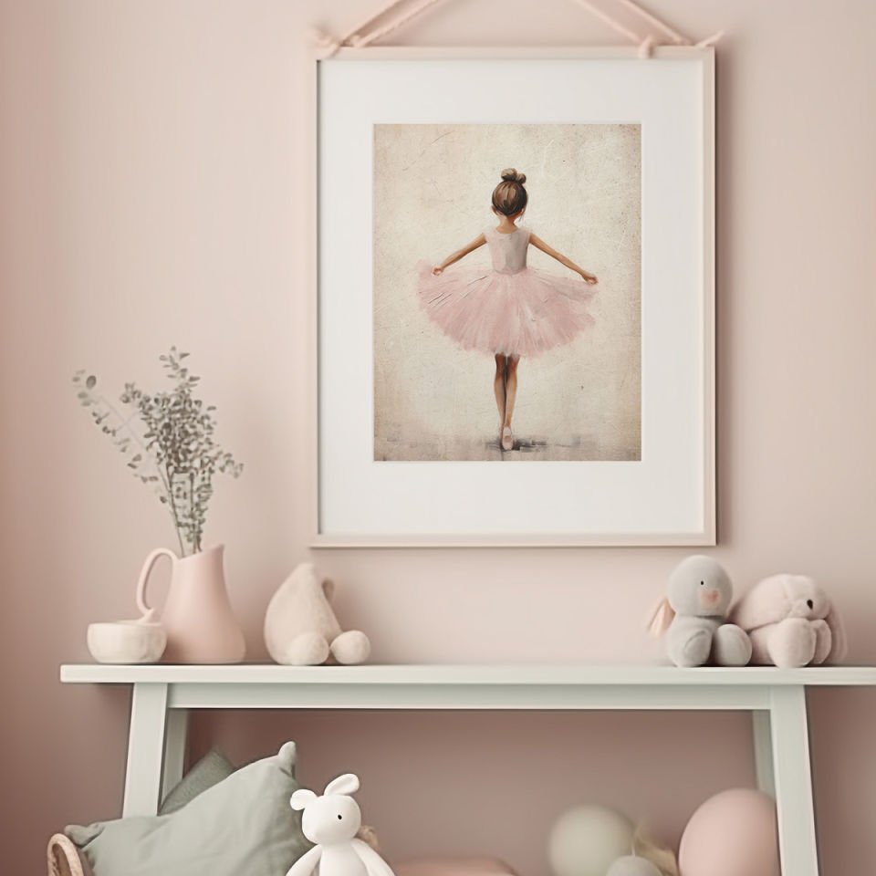 Balerin Dekor Tablo 30x42 cm (A3 Ebadı) - Askısız Tablo