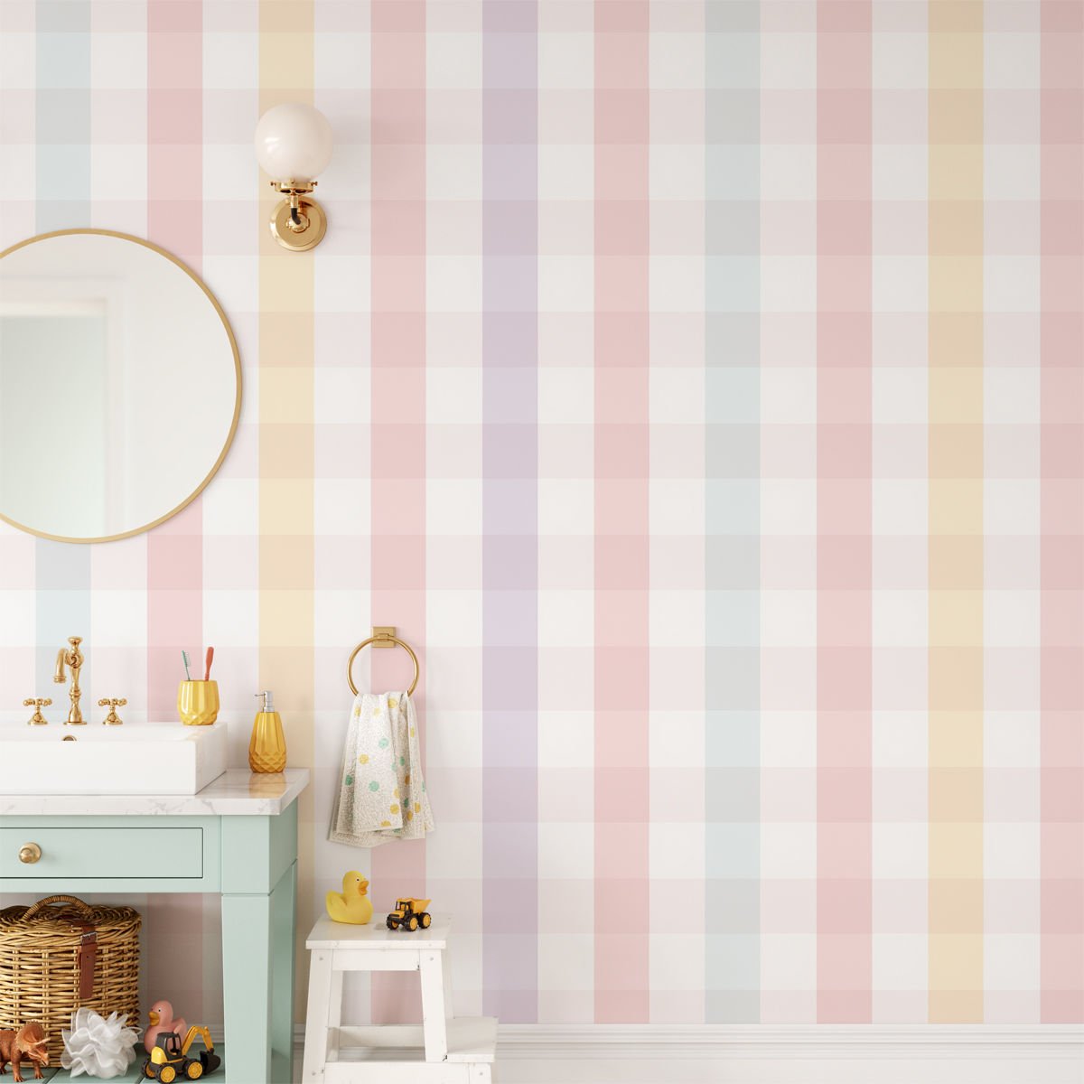 Gökkuşağı Renkli Kareler Duvar Kağıdı