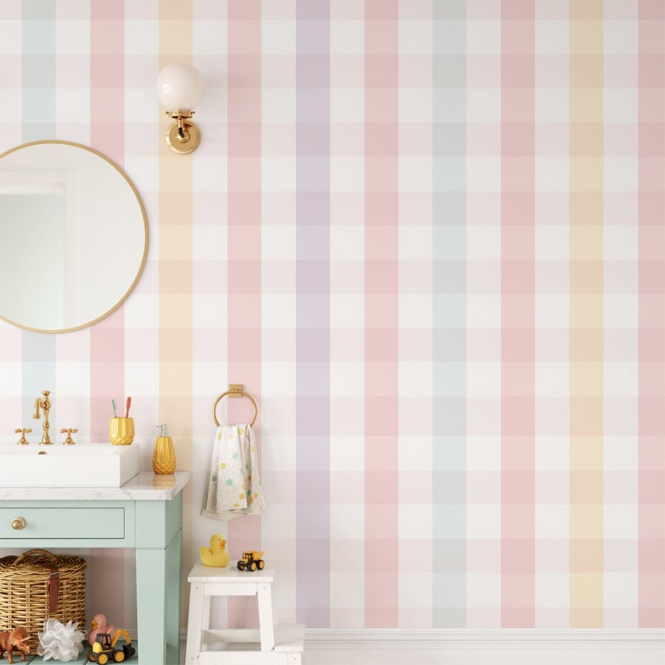 Gökkuşağı Renkli Kareler Duvar Kağıdı