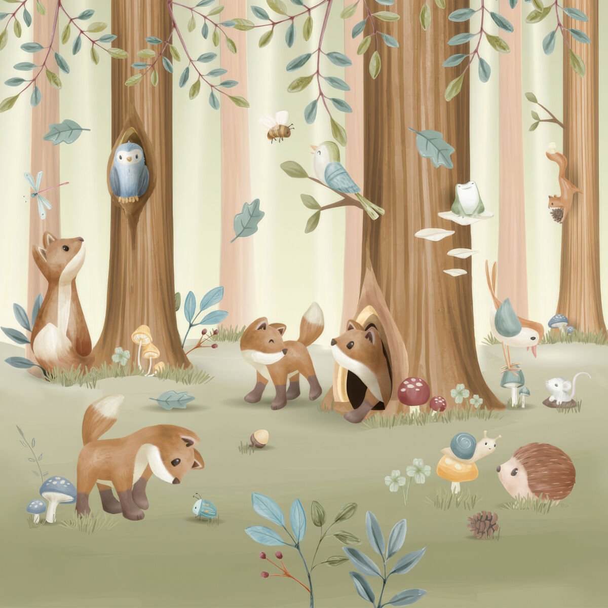 Sevimli Orman Dostları Duvar Kağıdı