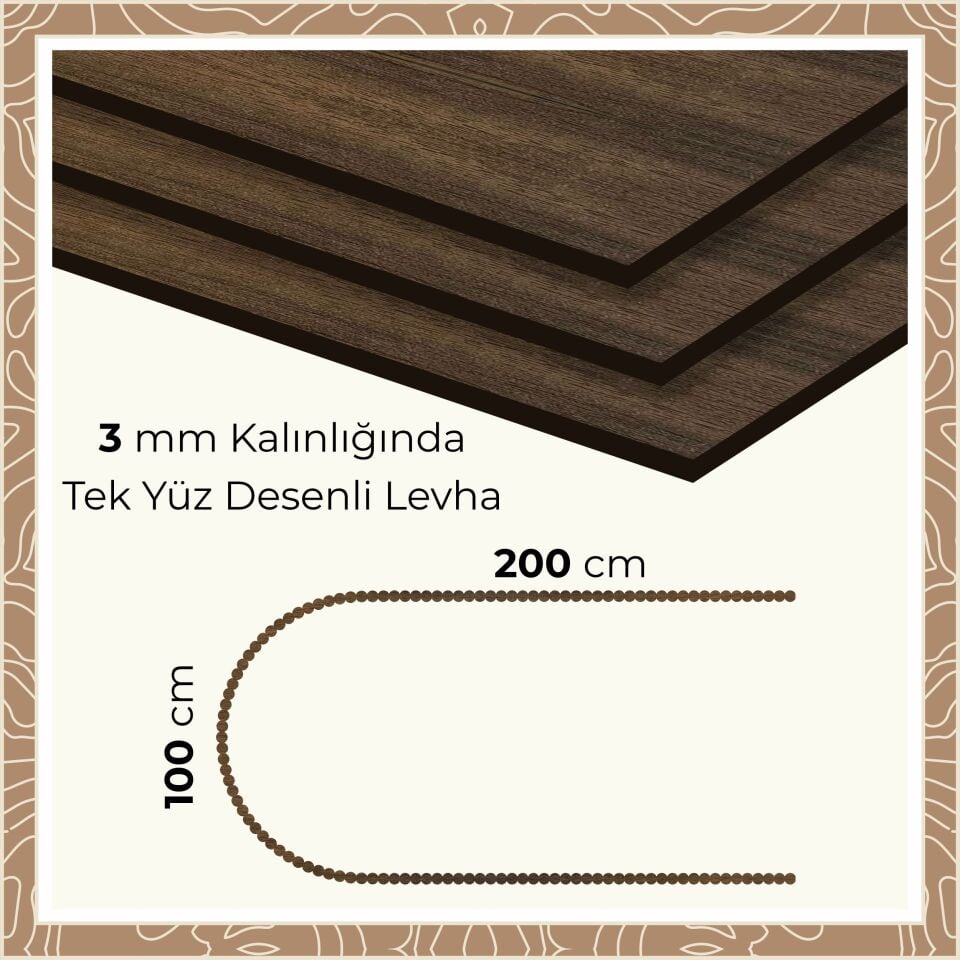 Arch Oval Ahşap Çıta