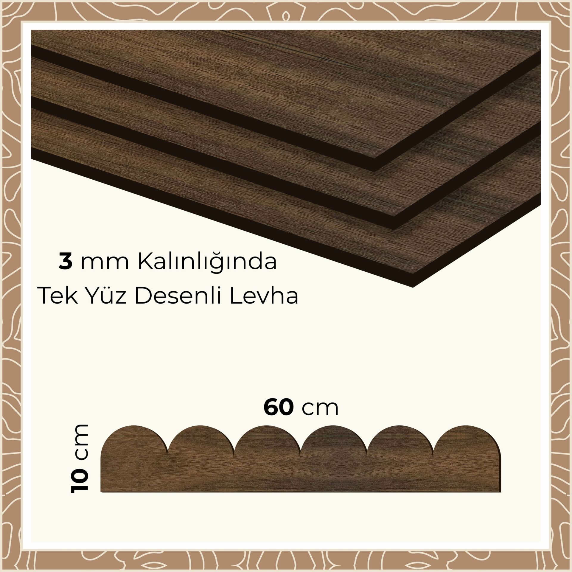 Kalın Dalgalı Ahşap Çıta