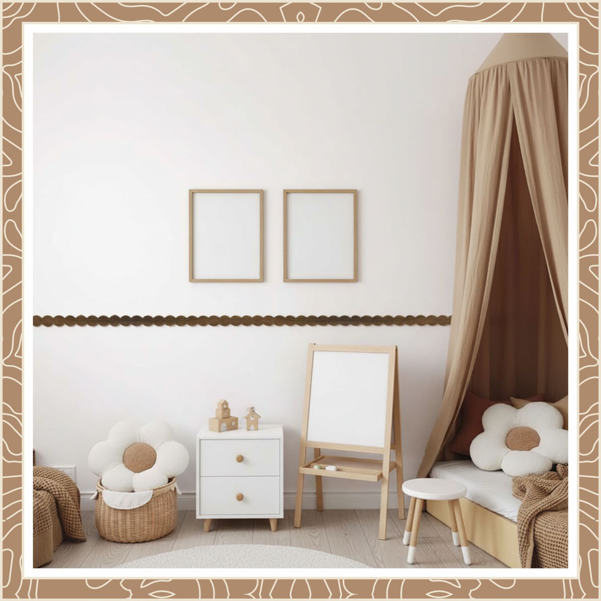 Sıralı Yuvarlak Ahşap Çıta