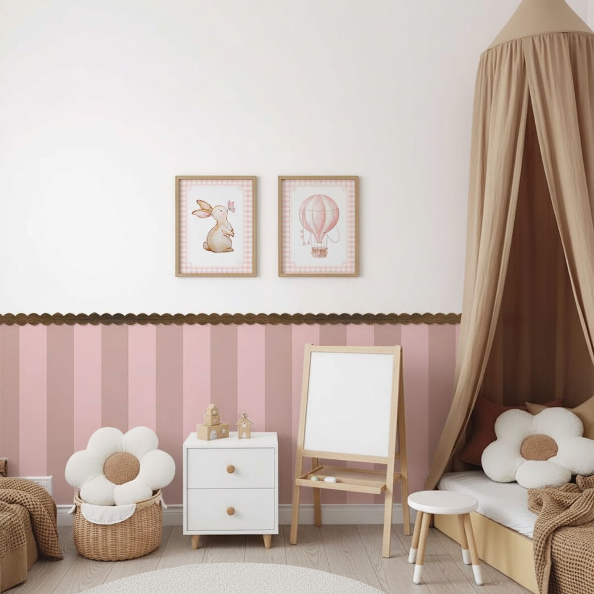 Sıralı Yuvarlak Ahşap Çıta