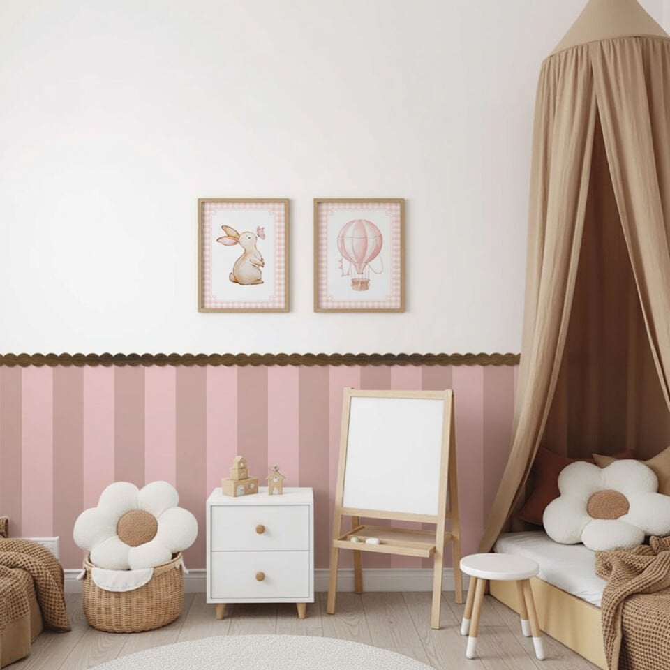 Sıralı Yuvarlak Ahşap Çıta