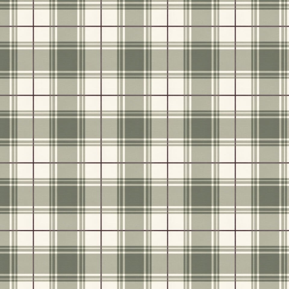 Yeşil Ekose Duvar Kağıdı