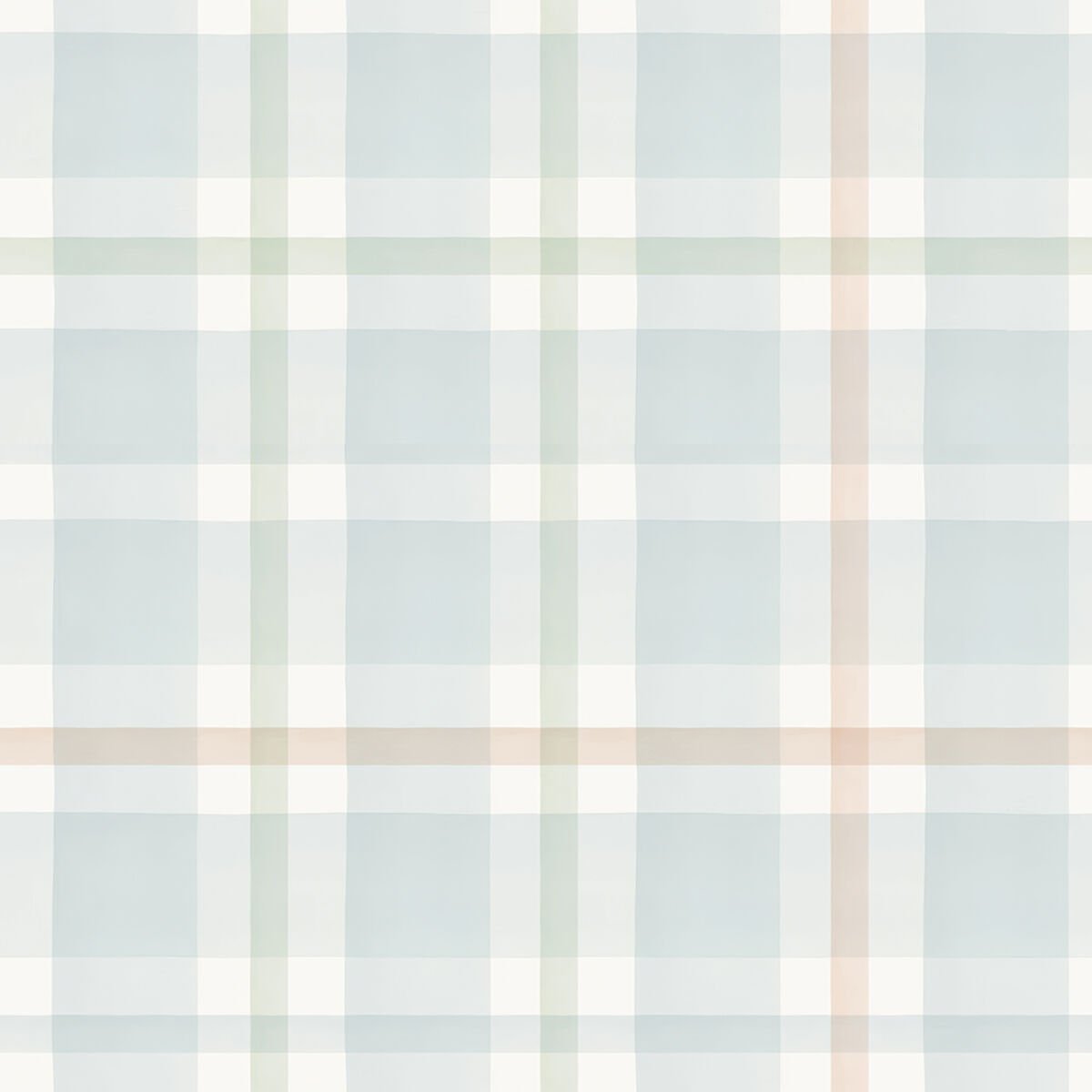 Açık Mavi Ekose Duvar Kağıdı