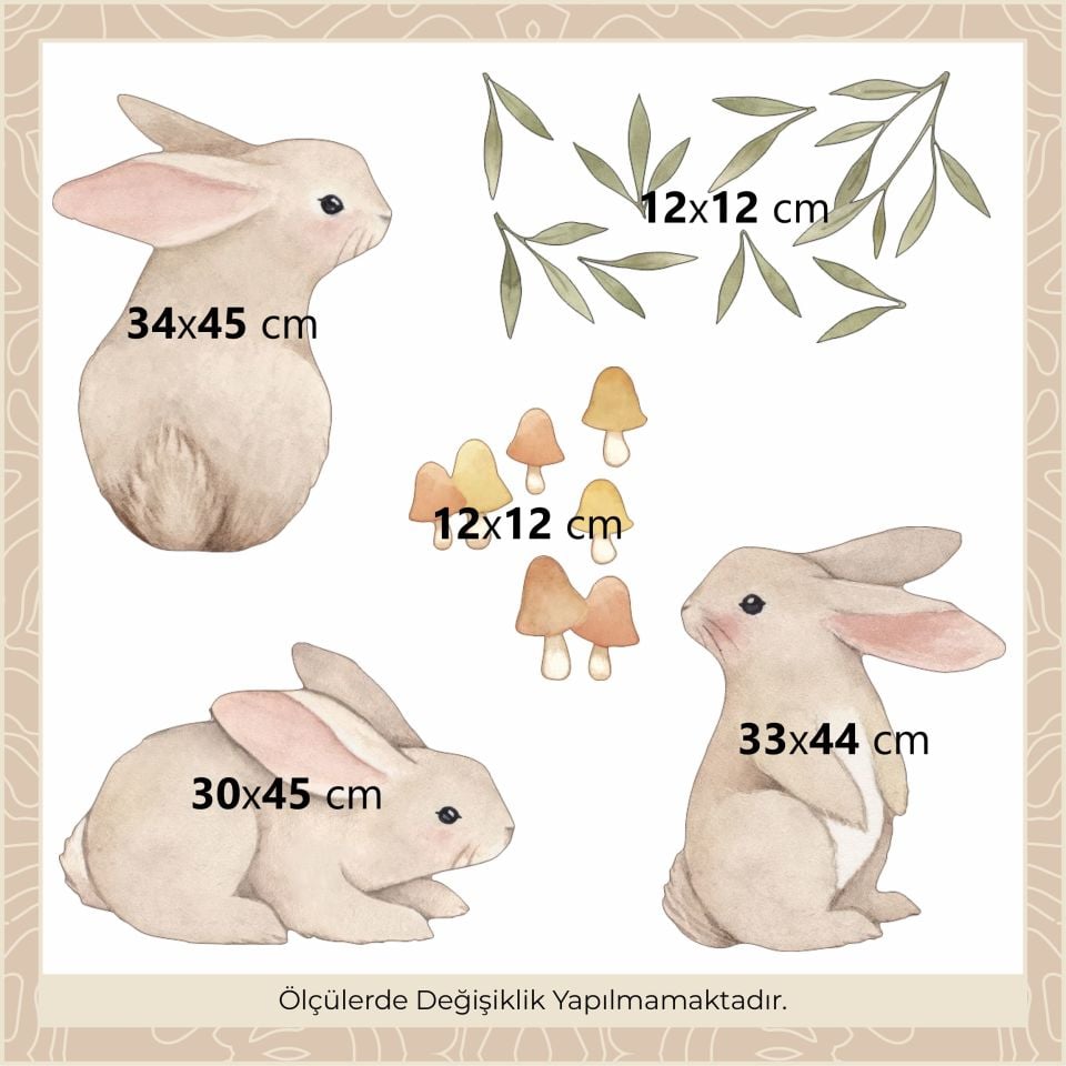 Sevimli Tavşanlar Sticker