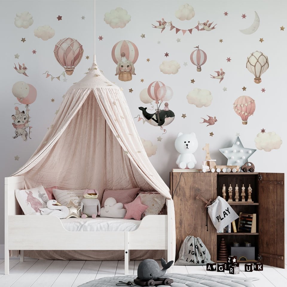 Sevimli Hayvanlar Pembe Sticker