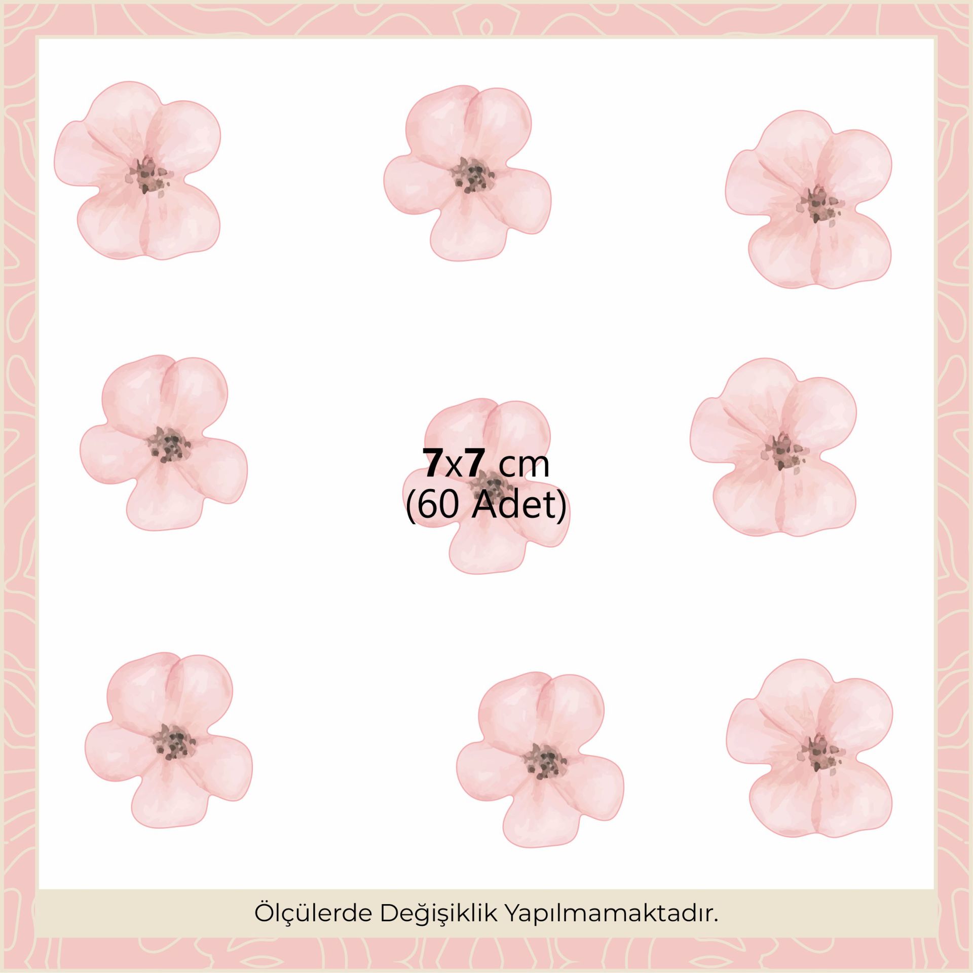 Pembe Çiçekler Sticker