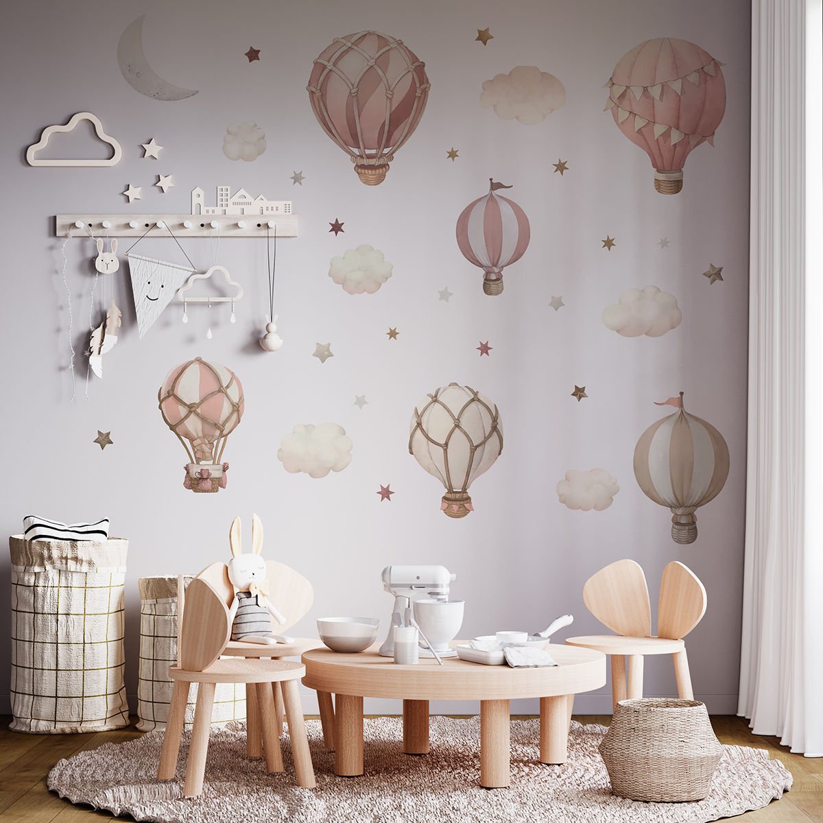 Pembe Balonlar Sticker