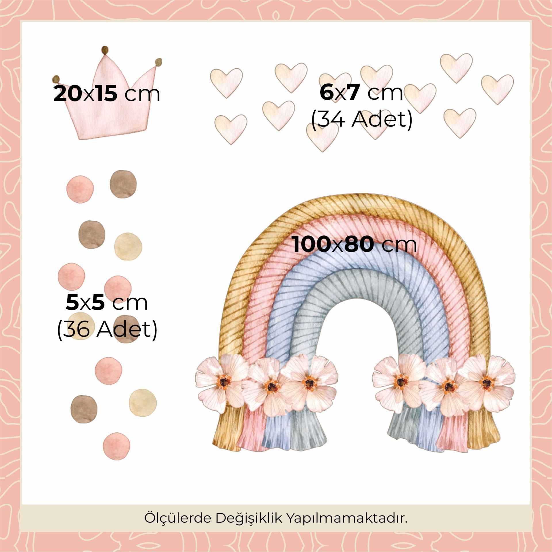 Çiçekli Gökkuağı Sticker