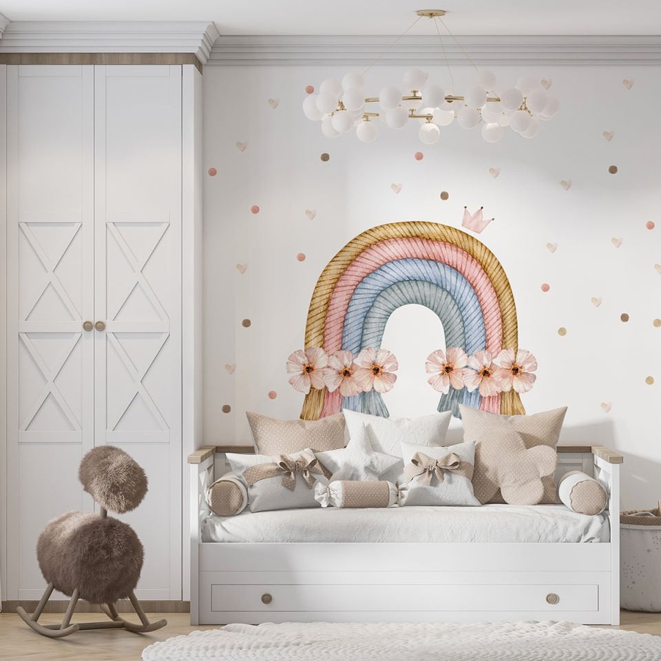 Çiçekli Gökkuağı Sticker