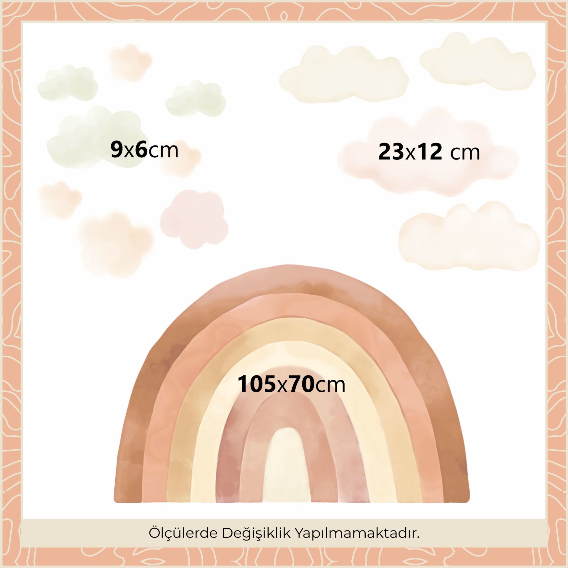 Gökkuşağı ve Bulutlar Sticker