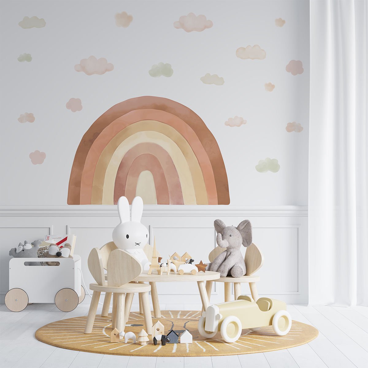 Gökkuşağı ve Bulutlar Sticker