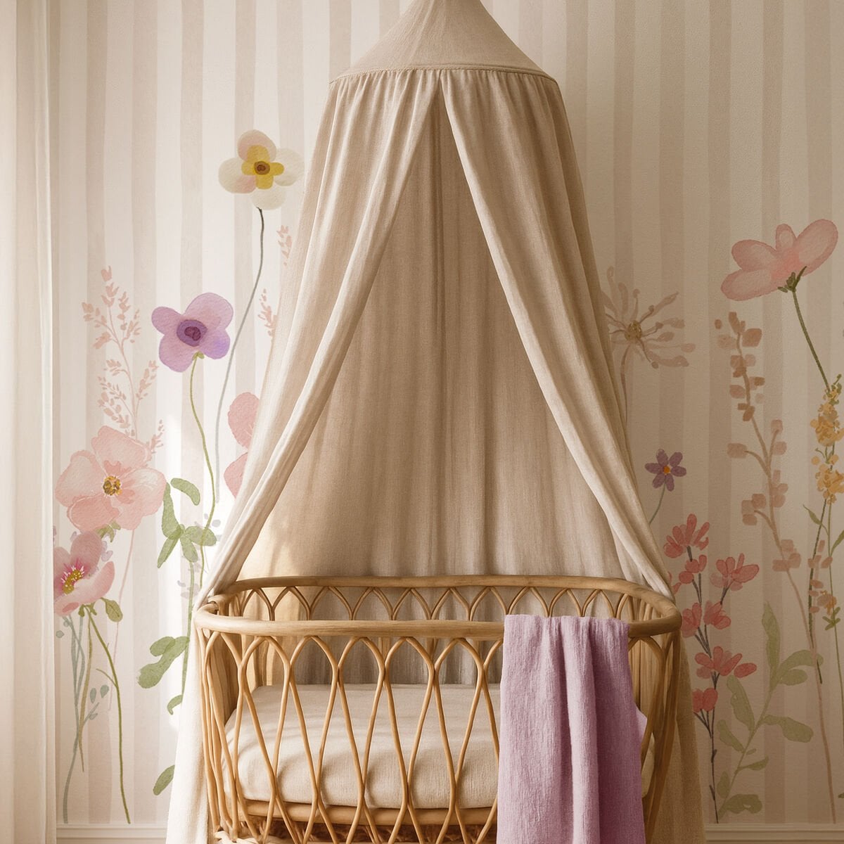 Çizgiler ve Çiçekler 2 Duvar Kağıdı