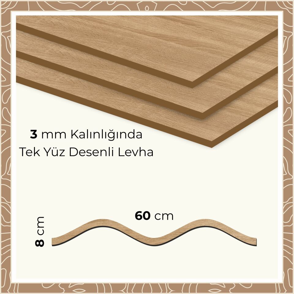 Dalgalı Ahşap Çıta 2 Açık