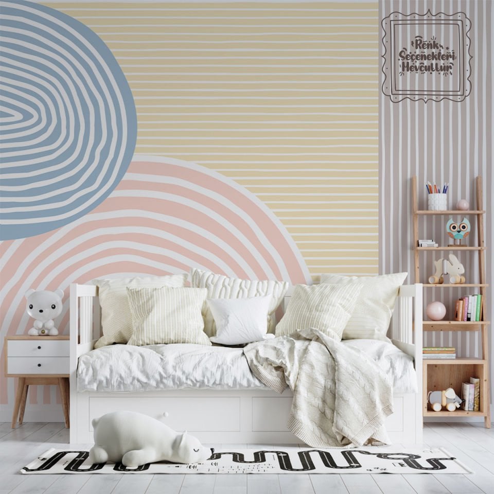 Çizgili Gökkuşağı Duvar Kağıdı