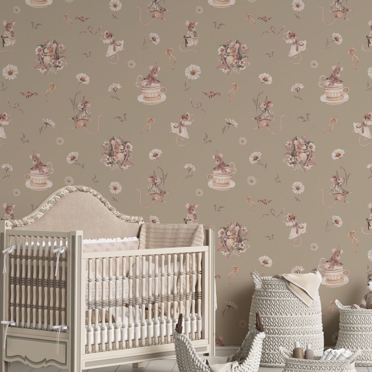 Fincanda Fareler Duvar Kağıdı