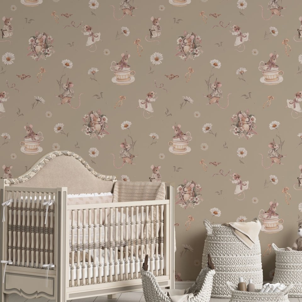 Fincanda Fareler Duvar Kağıdı