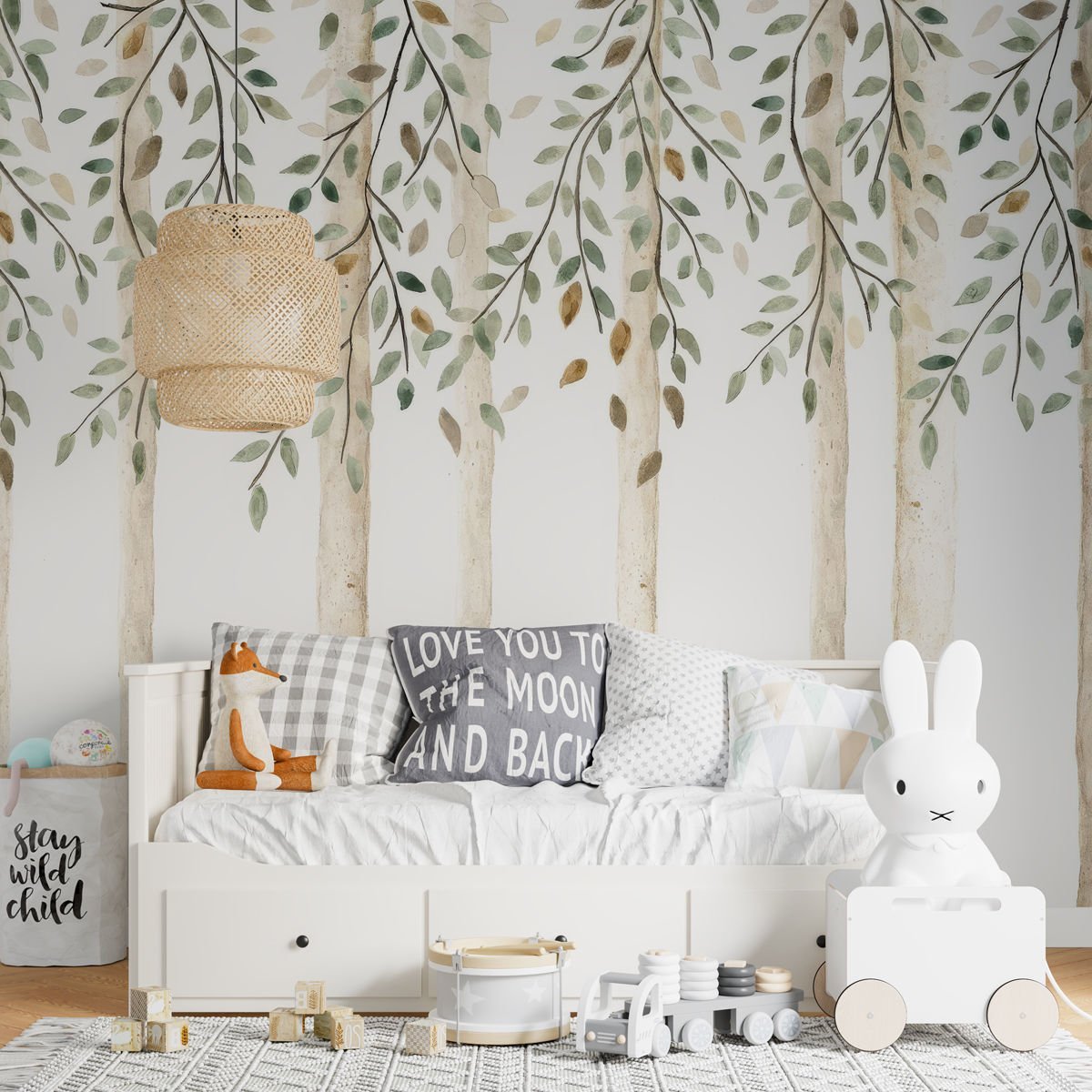 Uzun Uzun Ağaçlar Duvar Kağıdı