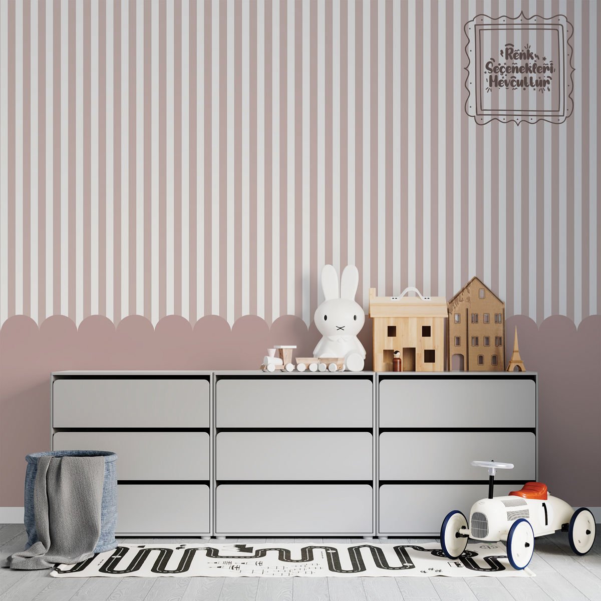 Fırfırlı Çizgiler Duvar Kağıdı