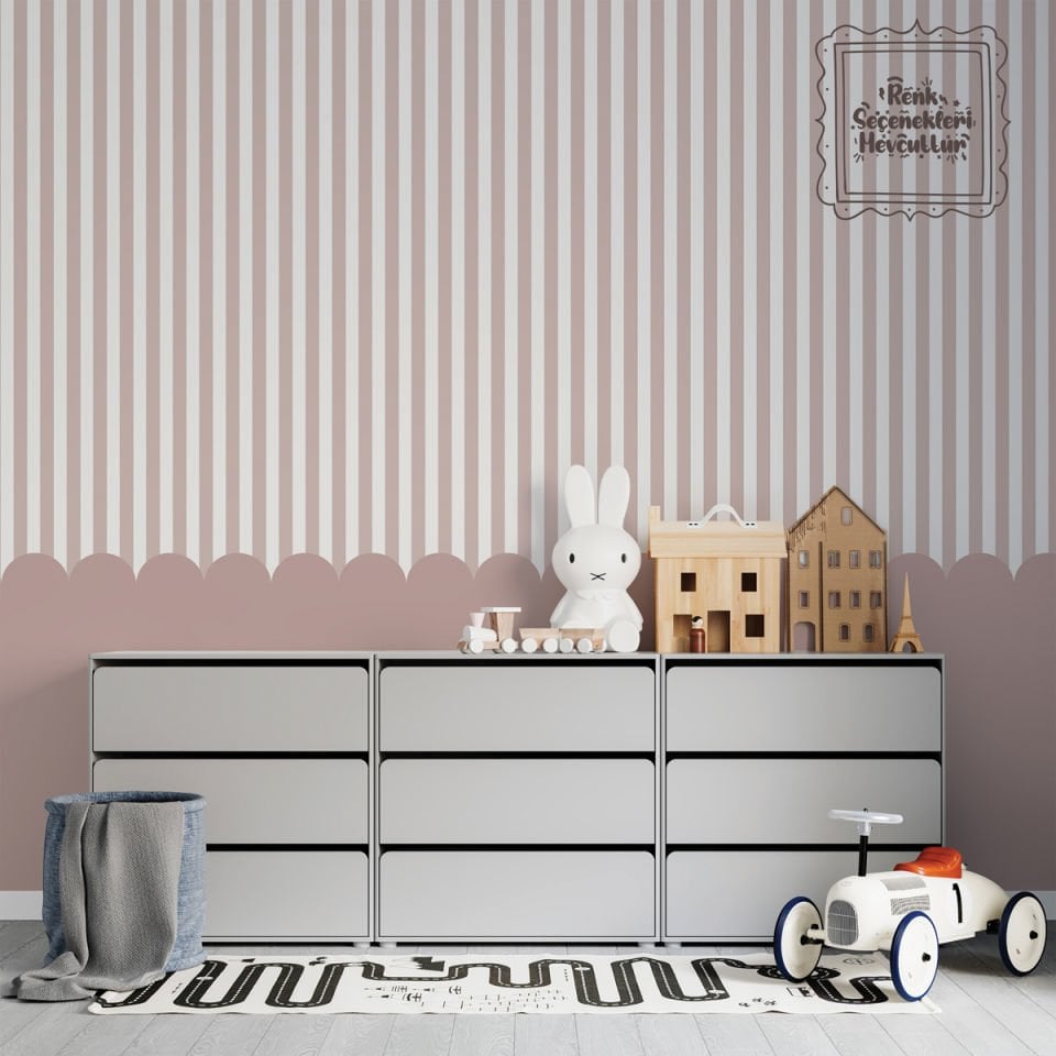 Fırfırlı Çizgiler Duvar Kağıdı